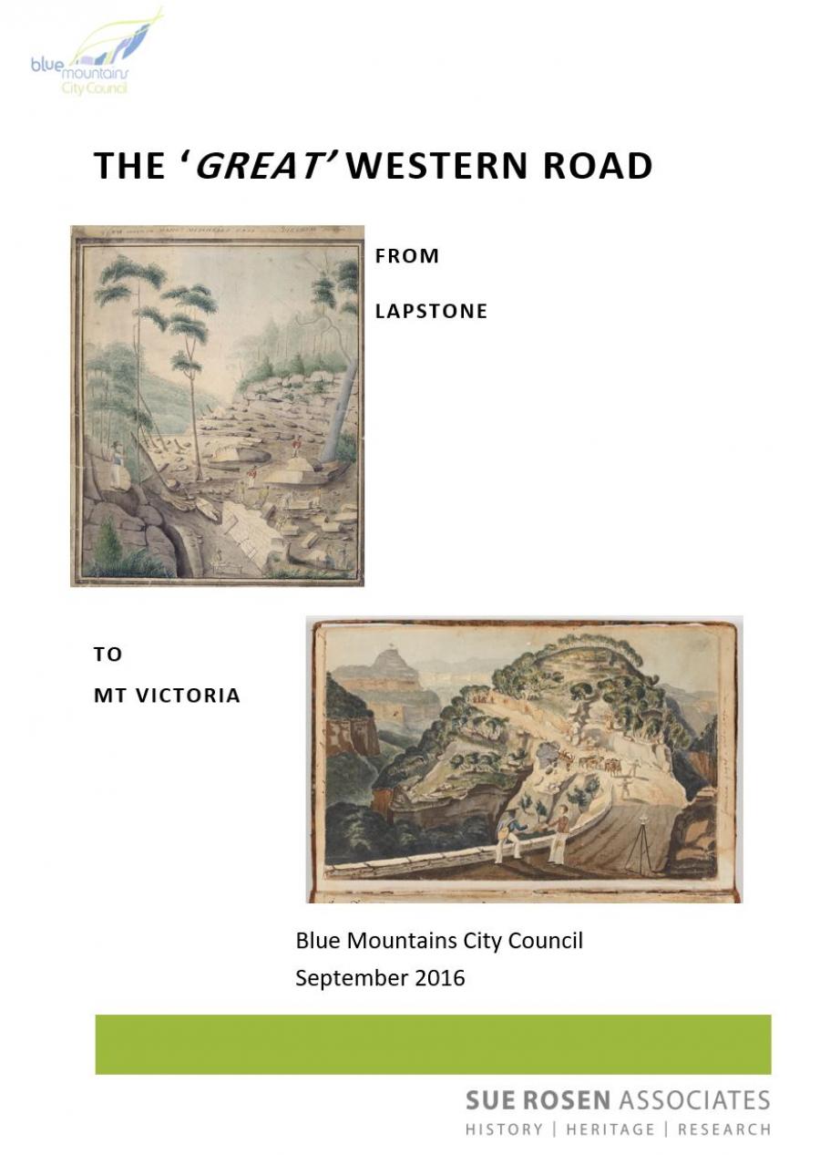 The 'Great' Western Road from Lapstone to Mt Victoria